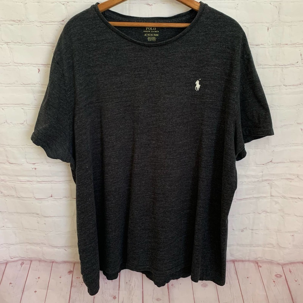 Polo Ralph Lauren heathered charcoal gray short sleeve t-shirt tee XXL